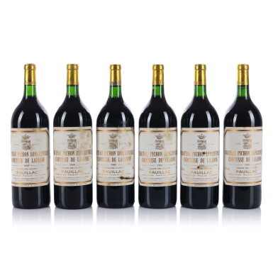 View full screen - View 1 of Lot 69. Château Pichon Longueville, Lalande 1985 (6 MAG).