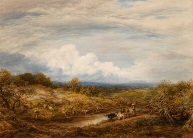 View full screen - View 1 of Lot 222. JOHN LINNELL | The Cattle Pond.