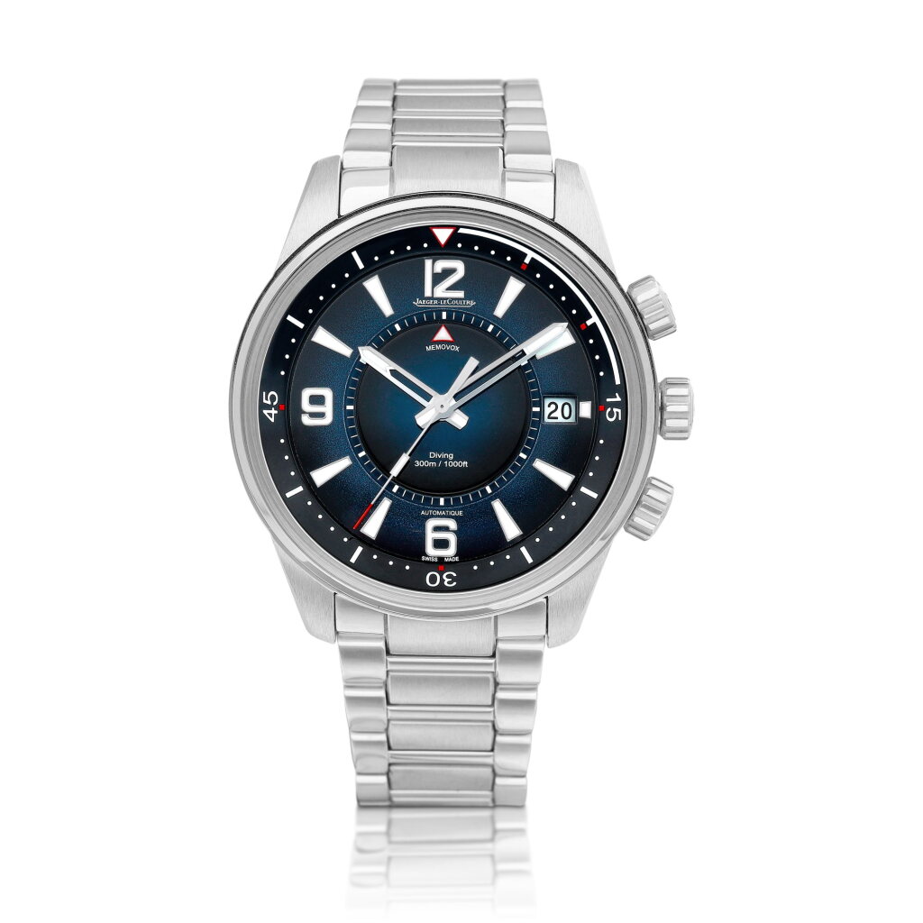 View full screen - View 1 of Lot 8670. Polaris Memovox, Reference 9038180 | A stainless steel wristwatch with alarm, date and bracelet, Circa 2021 | 積家 | Polaris Memovox 型號9038180 | 精鋼鏈帶腕錶,備鬧鈴裝置及日期顯示,約2021年製.