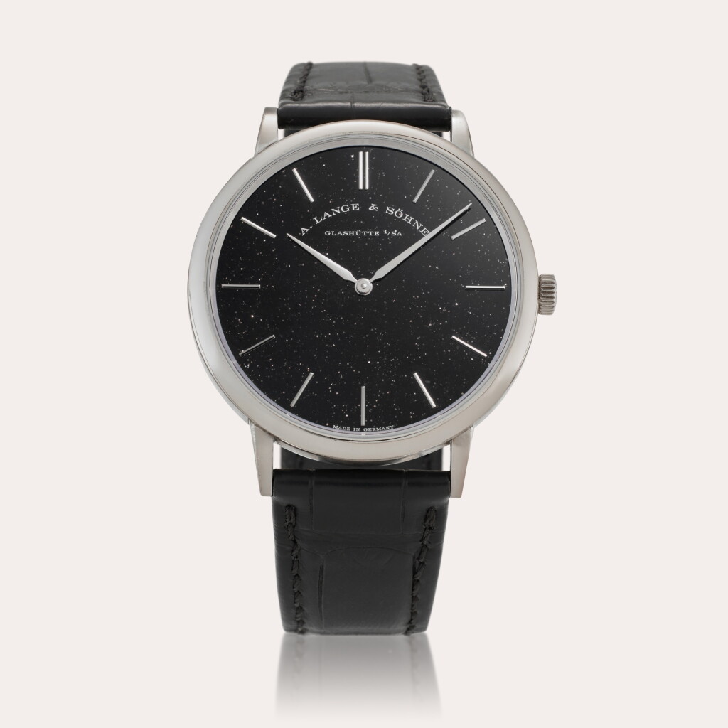 View full screen - View 1 of Lot 96. Reference 211.087 Saxonia Thin 'Black Gold FLux' | A limited edition white gold wristwatch with black gold flux dial, Circa 2021.