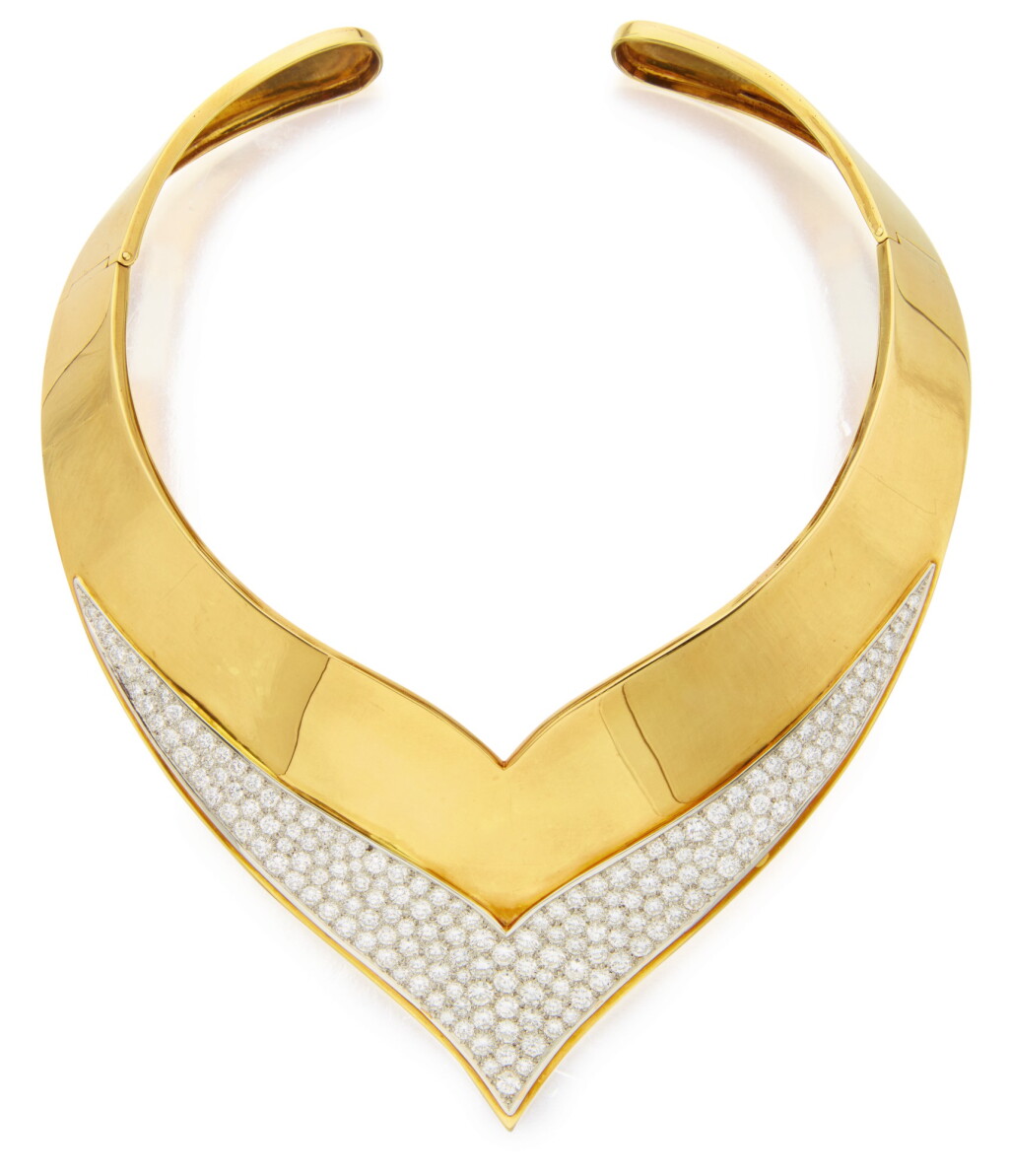 View full screen - View 1 of Lot 385. GOLD AND DIAMOND NECKLACE, CARTIER.