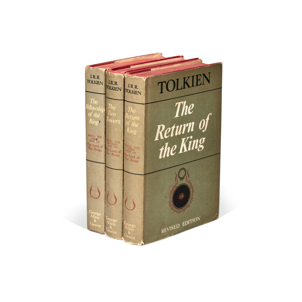 View full screen - View 1 of Lot 374. J.R.R. Tolkien | The Lord of the Rings, London, 1966-1968, inscribed by the author in Elvish.