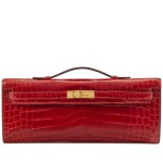 Rouge Braise Shiny Niloticus Crocodile Kelly Cut Gold Hardware, 2014