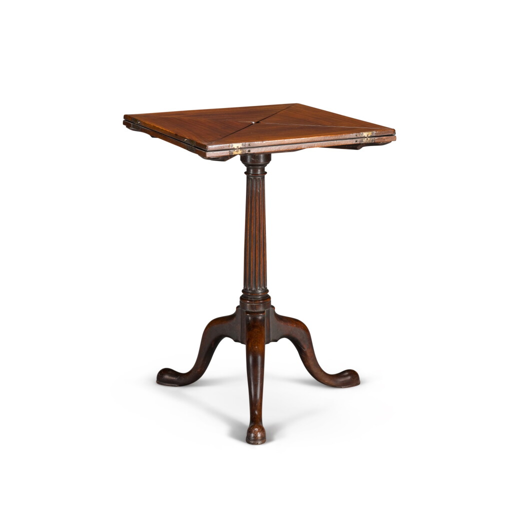 View full screen - View 1 of Lot 151. A George III mahogany envelope tripod tea table, circa 1770.