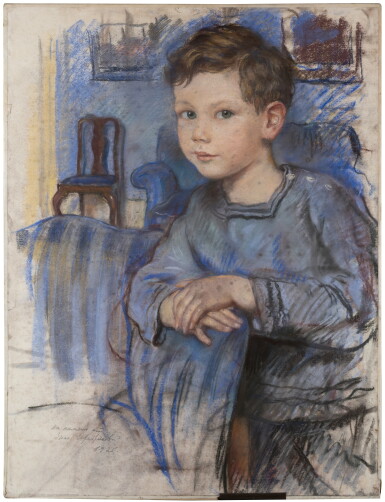 View full screen - View 1 of Lot 12. Portrait of Peter Ustinov as a Boy | Portrait de Peter Ustinov enfant .