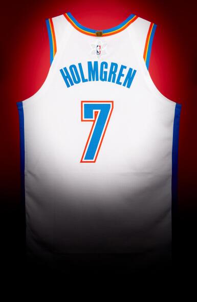 View full screen - View 1 of Lot 8. Chet Holmgren ‘Christmas Day’ Oklahoma City Thunder 2025-2026 Game Worn Association Edition Jersey | Double-Double | Christmas Day Debut.