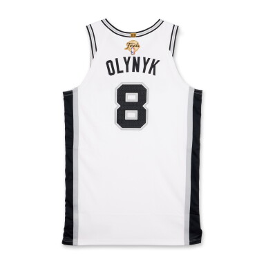View full screen - View 1 of Lot 15. Kelly Olynyk San Antonio Spurs 2026 NBA Finals Game Issued Association Edition Jersey | Game 2.