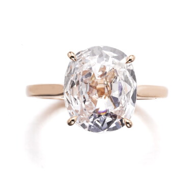 View full screen - View 1 of Lot 118. Light pink diamond ring | 淡粉紅色鑽石戒指.