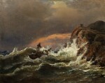 Shipwreck on the Coast between Larvik and Fredriksvern | Tempête sur la côte entre Larvik et Fredriksvern