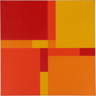 View full screen - View 1 of Lot 6. Bewegung um eine Achse in Rot (Movement around an axis in red).