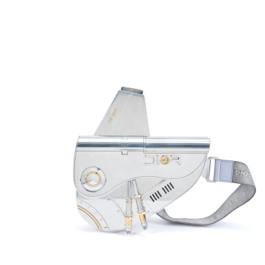 View full screen - View 1 of Lot 6123. X Hajime Sorayama Limited Edition Silver and Gold Metal Saddle Bag Brushed Silver and Gold Hardware, 2019.