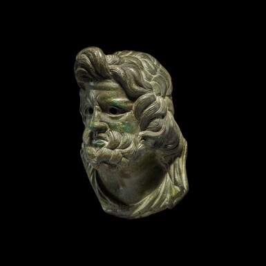 View full screen - View 1 of Lot 266. A Roman Bronze Protome, circa 2nd Century A.D..