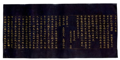View full screen - View 1 of Lot 283. Anonymous, a section of a Japanese Buddhist sutra, Heian period, 12th century.