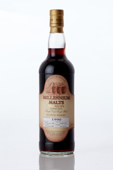 View full screen - View 1 of Lot 7846. Macallan Duncan Piper Millennium Malts 49.1 abv 1990 (1 BT70).