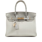 Limited Edition Gris Perle Togo and Matte Mississippiensis Alligator Touch Birkin 30 Gold Hardware, 2023