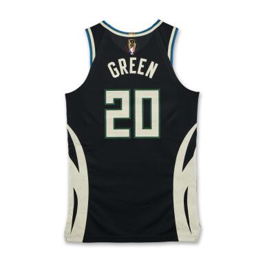 View full screen - View 1 of Lot 19. AJ Green 'NBA Cup Finals Championship Clinching' Milwaukee Bucks Game Worn Statement Edition Jersey | Matched to 3 Games.