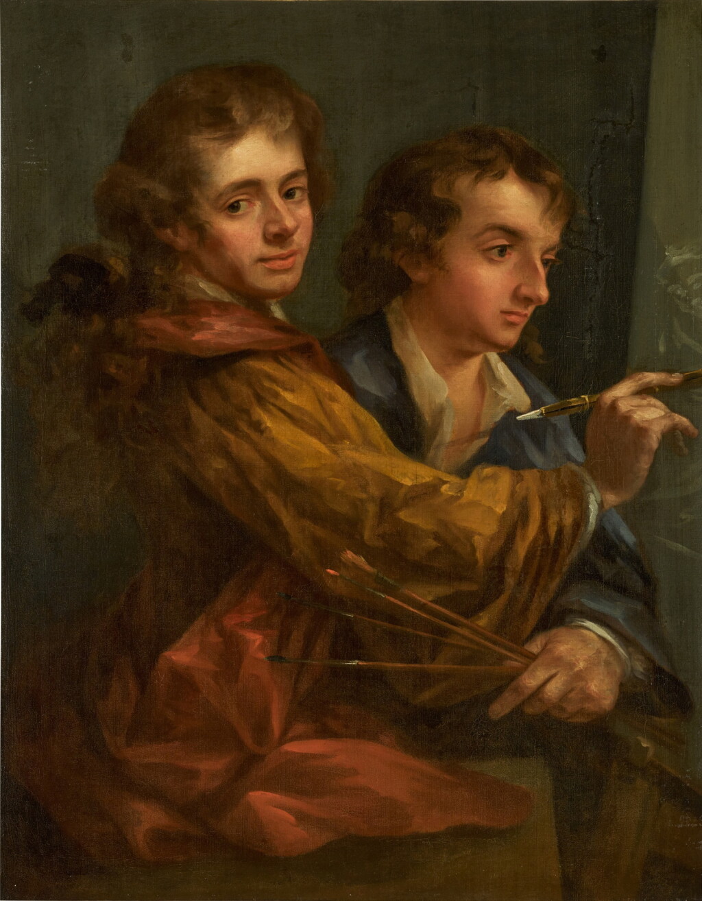 View full screen - View 1 of Lot 74. Self-portrait of the artist with his brother Isaac (d. 1751).