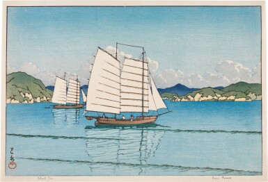 View full screen - View 1 of Lot 84. Kawase Hasui (1883-1957) | The Inland Sea | Showa period, 20th century.