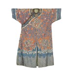 An apricot-ground kesi 'dragon' robe, Qing dynasty, 19th century
