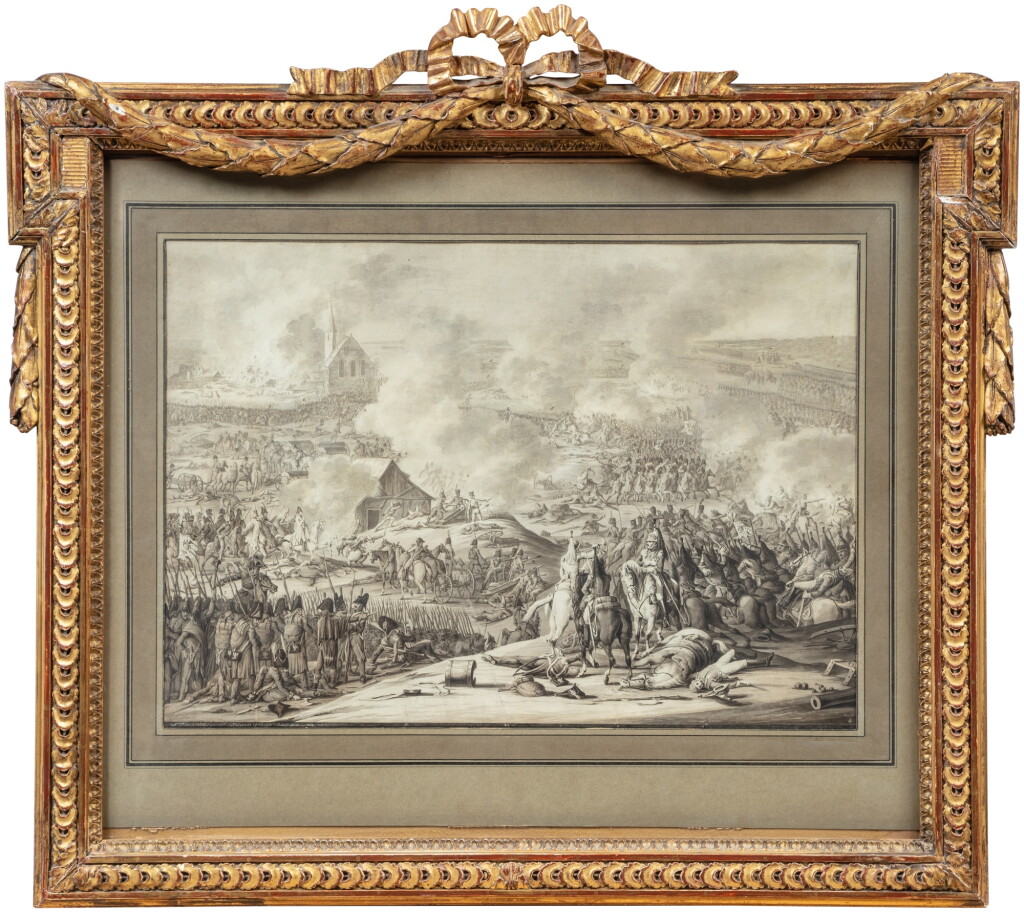 View full screen - View 1 of Lot 811. An aquatint of the Battle of Prussian Eylau, circa 1810, after Johann Lorenz Rugendas .
