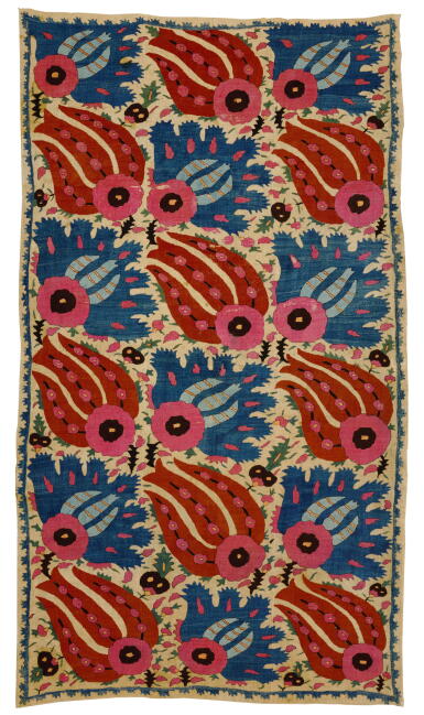 View full screen - View 1 of Lot 579. An Ottoman Embroidery, Turkey, Late 17th Century.