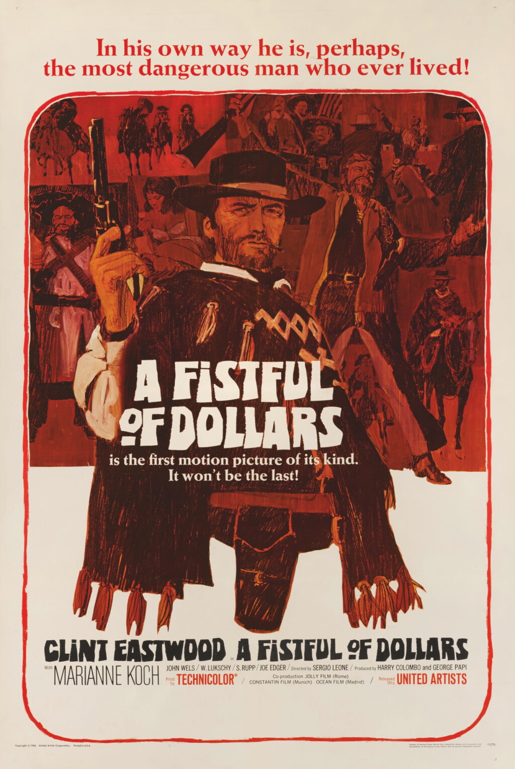 View full screen - View 1 of Lot 261. A FISTFUL OF DOLLARS (1964) POSTER, US.