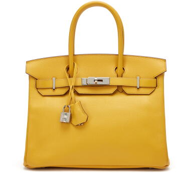 View full screen - View 1 of Lot 197. Jaune Ambre Epsom Birkin 30 Palladium Hardware, 2018.