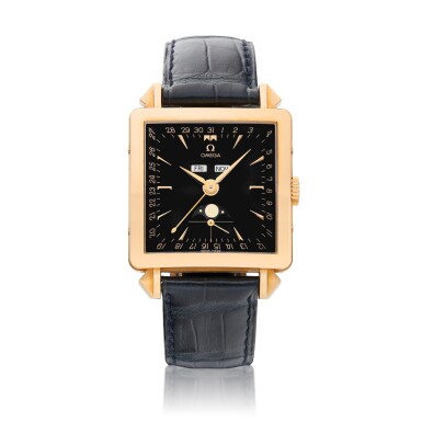 View full screen - View 1 of Lot 8108. 1951 Cosmic | A limited edition pink gold triple calendar wristwatch with moon phases, Circa 2002 | 歐米茄 | 1951 Cosmic | 限量版粉紅金全日曆腕錶,備月相顯示,約2002年製.