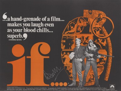 View full screen - View 1 of Lot 145. IF…. (1968) POSTER, BRITISH, SIGNED BY MALCOLM MCDOWELL.