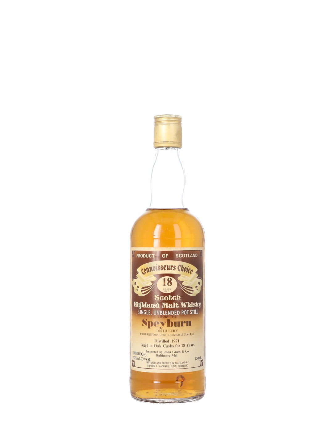 View full screen - View 1 of Lot 6035. Speyburn Gordon & MacPhail Connoisseurs Choice 18 Year Old 40.0 abv 1971 (1 BT75).