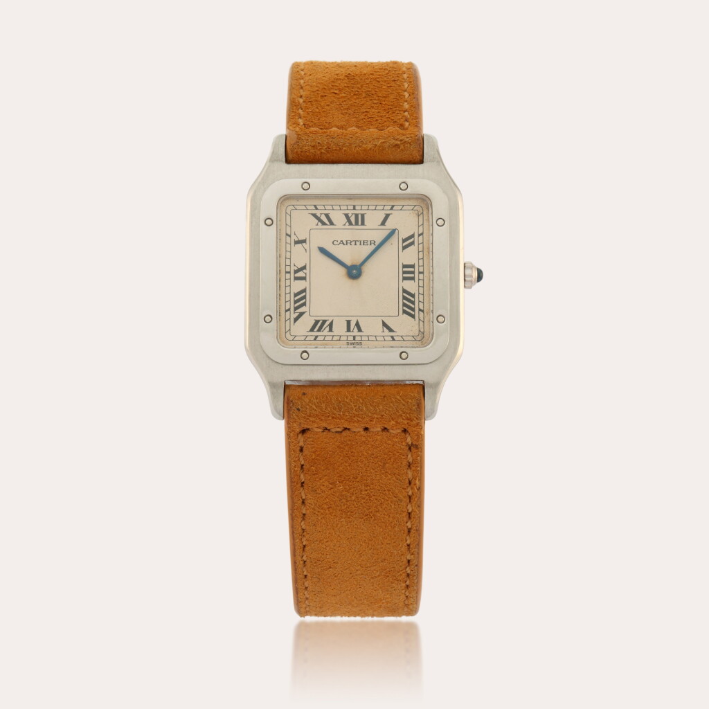 View full screen - View 1 of Lot 265. Santos Dumont, Reference 1575 1 | A platinum wristwatch | Circa 1995.