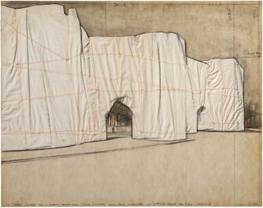 View full screen - View 1 of Lot 66. The Wall (Project for a Wrapped Roman Wall).