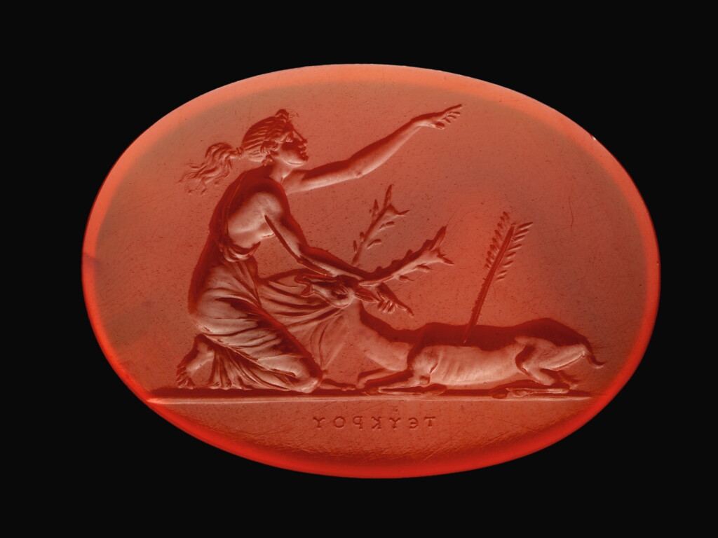 View full screen - View 1 of Lot 71. ITALIAN, EARLY 19TH CENTURY | SILVIA BEWAILING THE LOSS OF HER STAG.