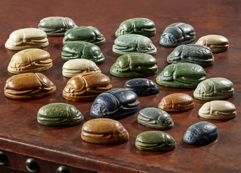View full screen - View 1 of Lot 237. Group of 25 Scarab Paperweights.