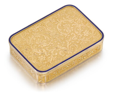 View full screen - View 1 of Lot 16. A gold and enamel snuff box, Carl Helfried Barbé, St. Petersburg, circa 1820.
