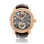 Daniel Roth Carillon Tourbillon, A limited edition pink gold semi-skeletonized tourbillon minute repeating wristwatch, Circa 2012