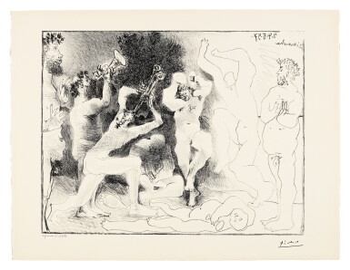 View full screen - View 1 of Lot 750. La Danse des faunes (Bloch 830; Mourlot 291).