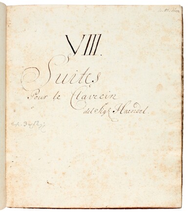 View full screen - View 1 of Lot 33. G. F. Handel. Fine eighteenth-century German manuscript of the Eight Keyboard Suites.