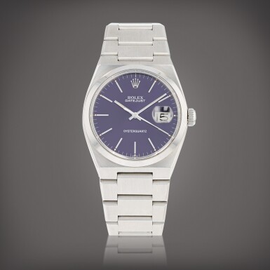 View full screen - View 1 of Lot 138. Datejust Oysterquartz, reference 17000 Montre bracelet en acier avec date | Stainless steel wristwatch with date and bracelet Vers 1978 | Circa 1978.