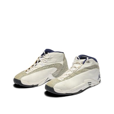 View full screen - View 1 of Lot 21. Reggie Miller 2003 Indiana Pacers Game Worn & Signed Air Jordan Sneakers.