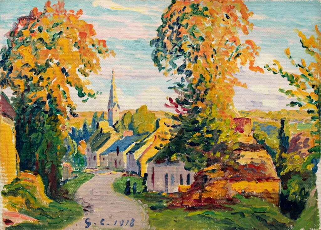 View full screen - View 1 of Lot 65. GUSTAVE CARIOT | BOURG DE SAINT-PÉVER, PRÈS DE GUINGAMP.