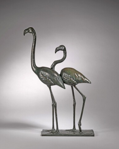 View full screen - View 1 of Lot 12. Two Flamingos.