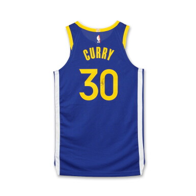 View full screen - View 1 of Lot 4. Stephen Curry Golden State Warriors Game Issued and Signed Icon Edition Jersey .