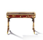 A Regency gilt-brass-mounted lacquer writing table, England, circa 1815, in the manner of John Mclean