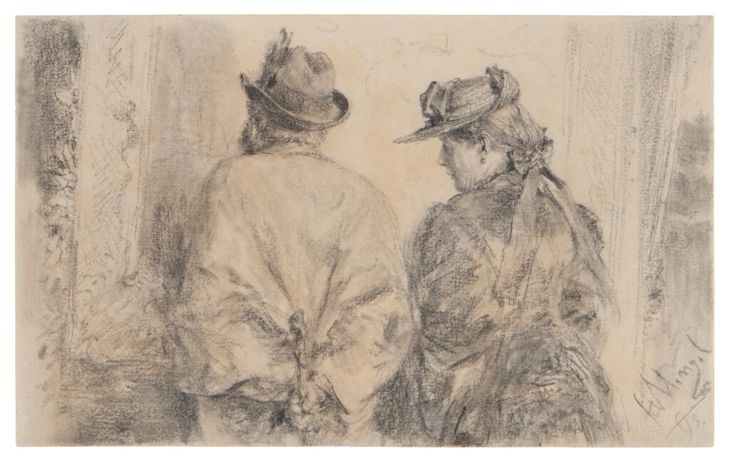 View full screen - View 1 of Lot 126. A Couple Looking at a Painting.