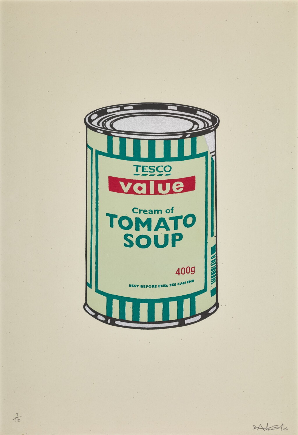 View full screen - View 1 of Lot 27. BANKSY | SOUP CAN (GREEN).