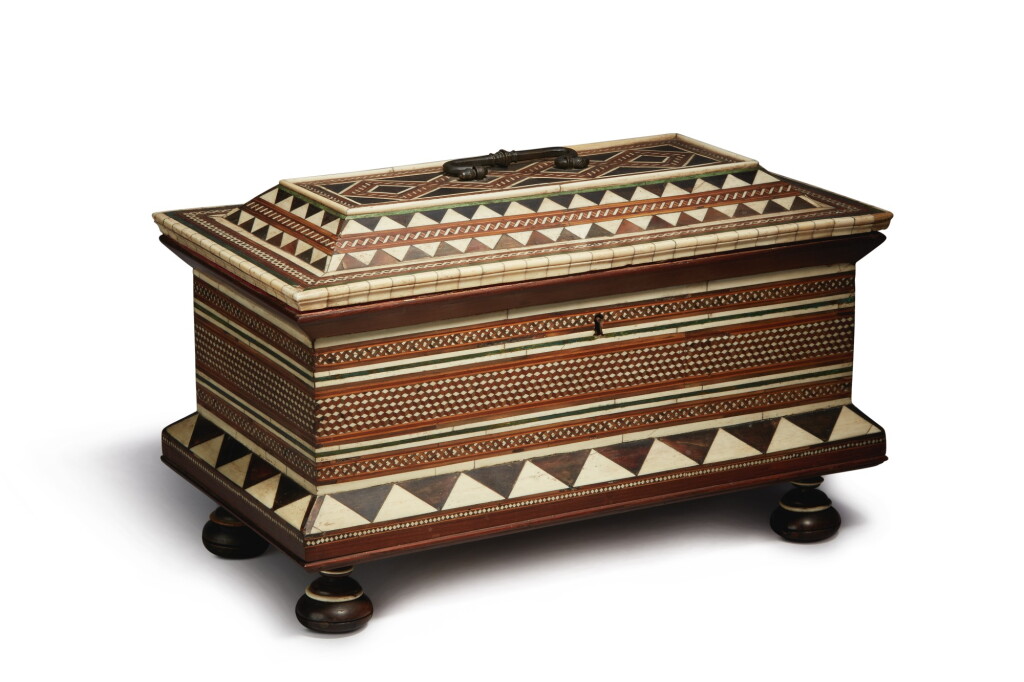 View full screen - View 1 of Lot 756. Inlaid Casket.