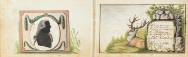 View full screen - View 1 of Lot 399. Denkmal der Freundschaft. In-12. Manuscrit. 1787-1789. Maroquin rouge..