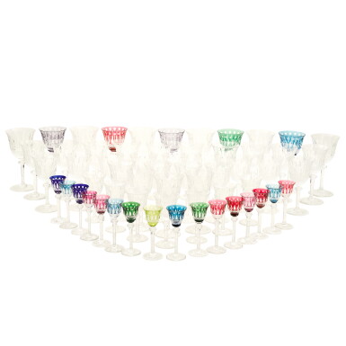 View full screen - View 1 of Lot 202. A Saint Louis 'Tommy' pattern stemware service, 20th century.