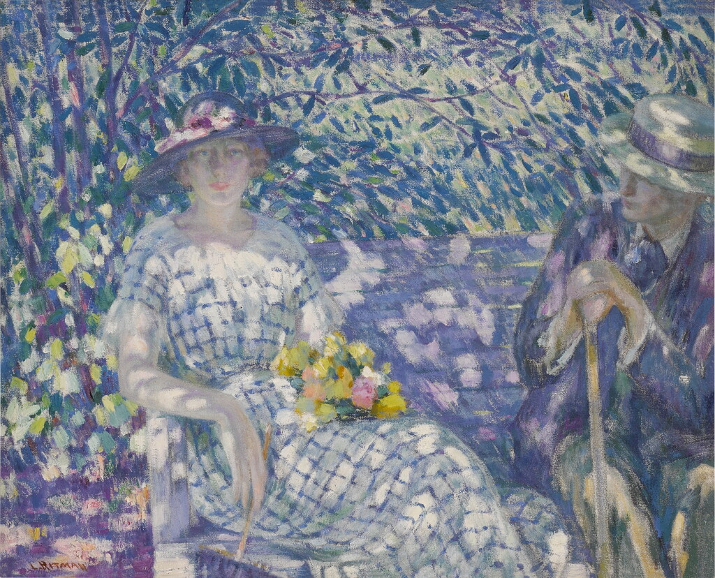 View full screen - View 1 of Lot 409. Man and Woman in a Garden.